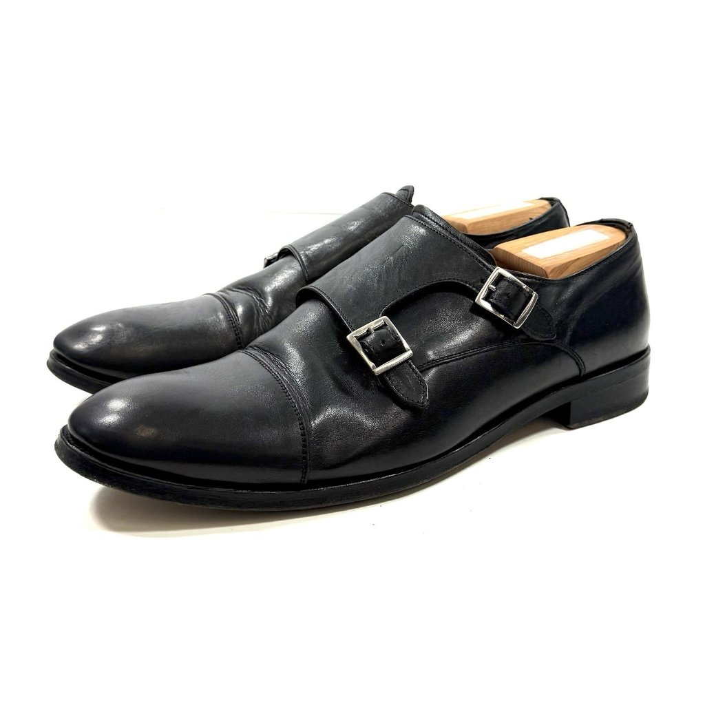 Russell Bromley Barton Cap Toe Double Monk Strap Dress Shoes Size Us 12 Uk 11